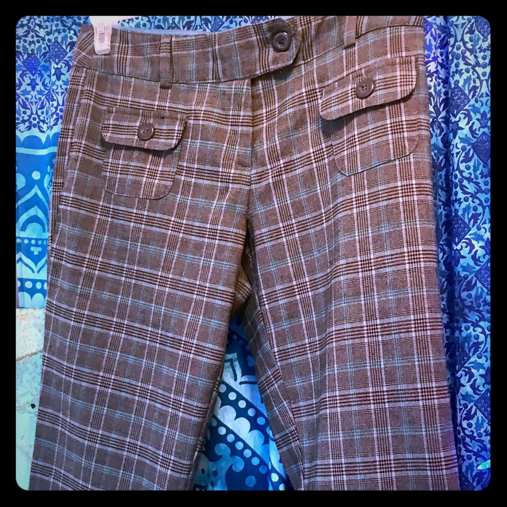 VINTAGE Plaid Cropped Capri Pants Size 13